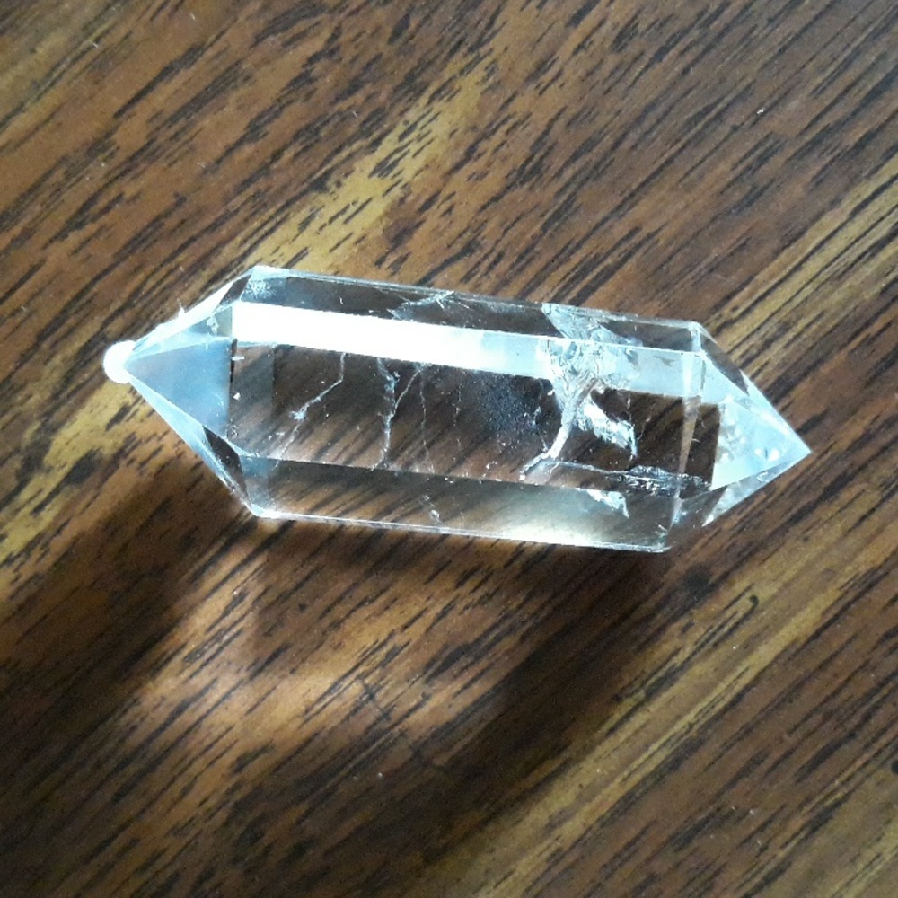 Natural Crystal Clear 2 Points Quartz Wand